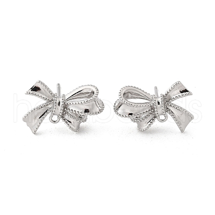 Brass Stud Earring Findings KK-K371-35P-1