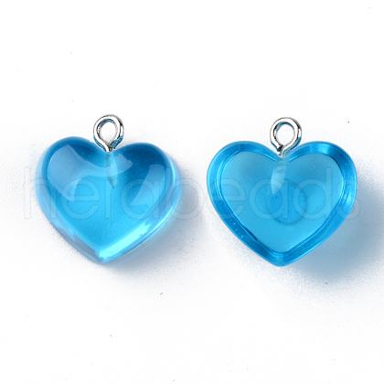 Transparent Resin Pendants RESI-R429-30D-1