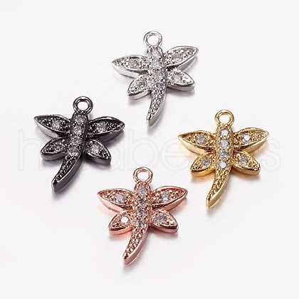 Long-Lasting Plated Brass Micro Pave Cubic Zirconia Charms ZIRC-L072-63-1