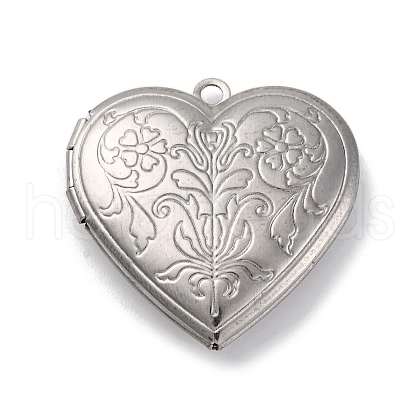 304 Stainless Steel Locket Pendants STAS-S171-13P-02-1