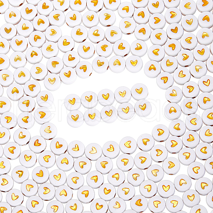 SOFPLATE 600Pcs Opaque Acrylic Beads PACR-SP0001-02B-1