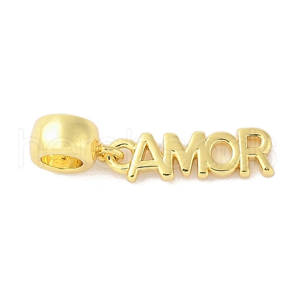 Rack Plating Brass European Dangle Charms KK-S380-17G-1