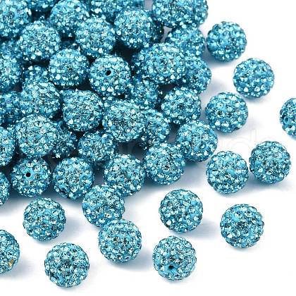 Polymer Clay Rhinestone Beads RB-H258-HD10mm-202-1