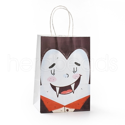 Halloween Theme Kraft Paper Gift Bags CARB-A006-01B-1