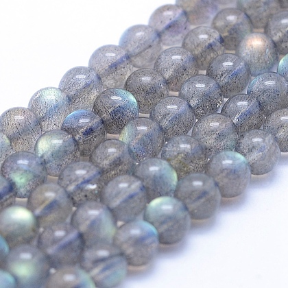 Natural Labradorite Beads Strands G-P342-09A-5mm-A++-1