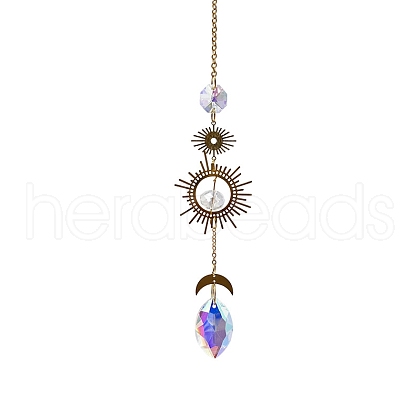 Crystal Glass Sun Catcher Pendant PW-WG88E45-01-1