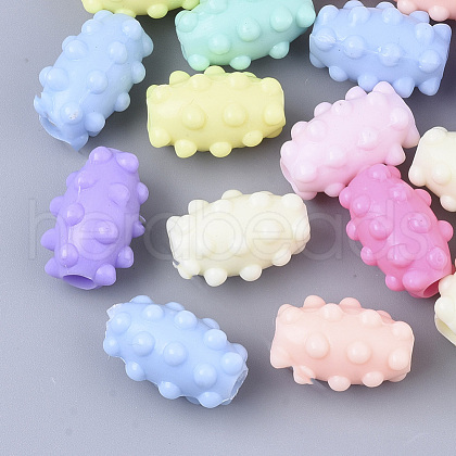Opaque Acrylic European Beads SACR-T347-01-1
