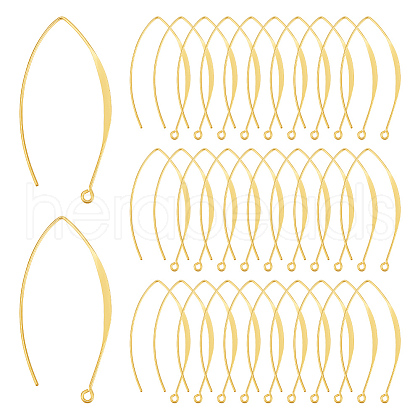 Unicraftale 50Pcs Brass Earring Hooks KK-UN0002-80-1