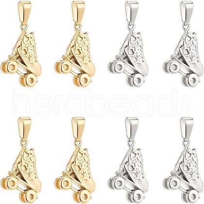 Unicraftale 8pcs 2 Colors 304 Stainless Steel Pendants STAS-UN0035-04-1