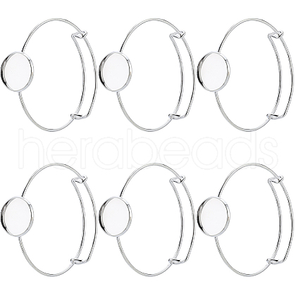 SUNNYCLUE Brass Expandable Bangle Makings KK-SC0003-72-1