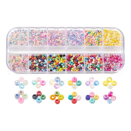 12 Style 12/0 Glass Seed Beads SEED-YW0001-49D-1