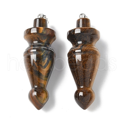Natural Tiger Eye Pendants G-C187-01A-1