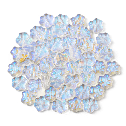100Pcs Transparent Glass Beads GLAA-CJ0001-54-1