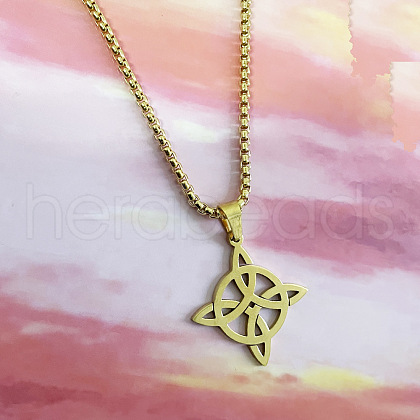 Viking Knot Stainless Steel Pendant Necklaces FS-WG1D0B5-03-1