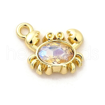 Alloy Rhinestone Pendants X-PALLOY-D330-02G-01B-1