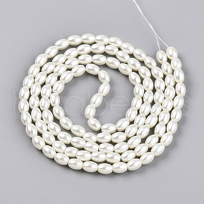 Baking Painted Pearlized Glass Pearl Bead Strands HY-T002-01B-02-1