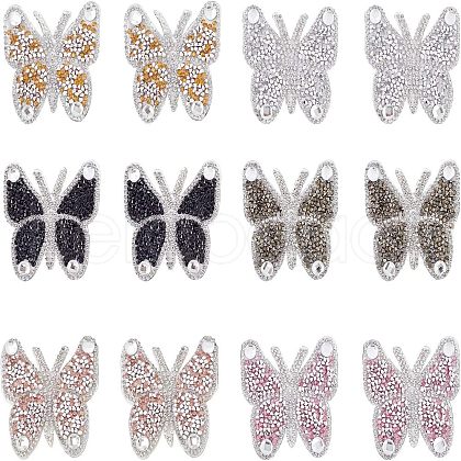 Fingerinspire Butterfly Rhinestone Patches DIY-FG0001-36-1