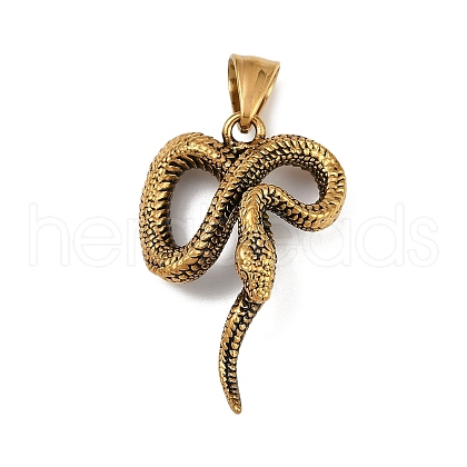 304 Stainless Steel Pendants STAS-V012-04AG-1