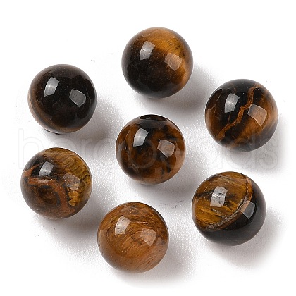 Natural Tiger Eye No Hole Sphere Beads G-K353-04B-04-1