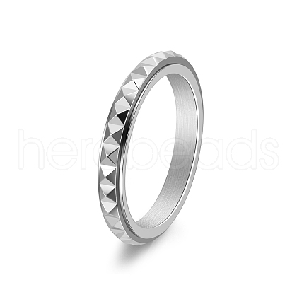 Rotatable Version Korean StyleRotatable Stainless Steel Finger Ring for Men's PW-WGAB2A4-05-1