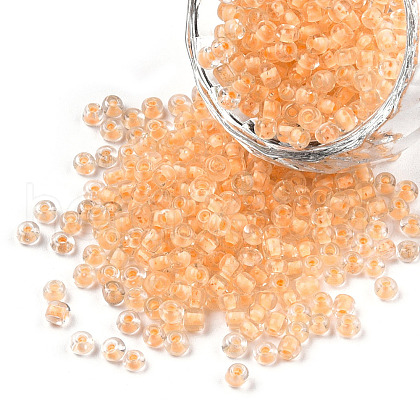 8/0 Transparent Inside Colours Glass Seed Beads SEED-R051-09B-02-1