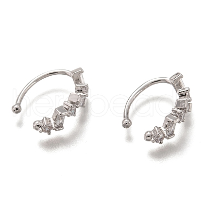 Brass Cuff Earrings ZIRC-Z015-03P-1