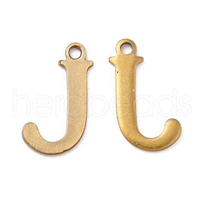 304 Stainless Steel Alphabet Charms STAS-H122-J-AB-1