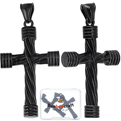 Beebeecraft 2Pcs 316 Surgical Stainless Steel Pendants STAS-BBC0006-13EB-1
