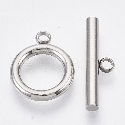 304 Stainless Steel Toggle Clasps STAS-N087-08-1