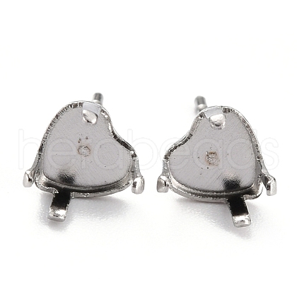Non-Tarnish 304 Stainless Steel Stud Earring Settings STAS-B004-08P-C-1