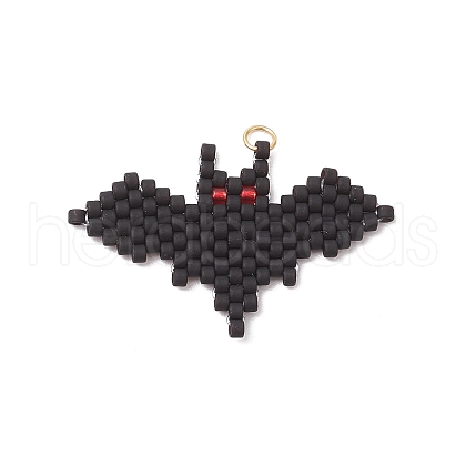 Handmade Glass Seed Beaded Pendants PALLOY-MZ00769-1