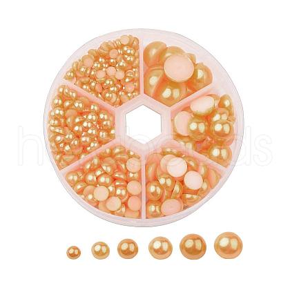 1Box ABS Plastic Imitation Pearl Dome Cabochons SACR-X0002-32-B-1