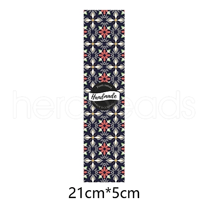 Floral Pattern Handmade Soap Paper Tag DIY-WH0243-475-1