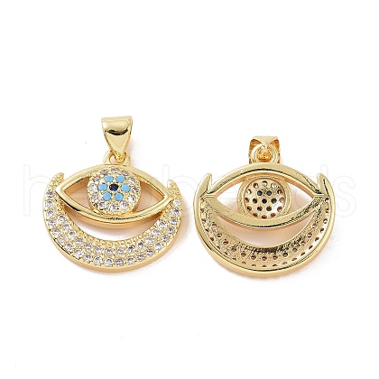 Brass Micro Pave Cubic Zirconia Pendants ZIRC-P106-58G-1