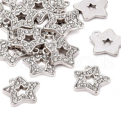 Alloy Rhinestone Pendants RSB210-1-1