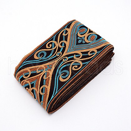 Embroidery Polyester Ribbons OCOR-WH0064-01A-WH-1