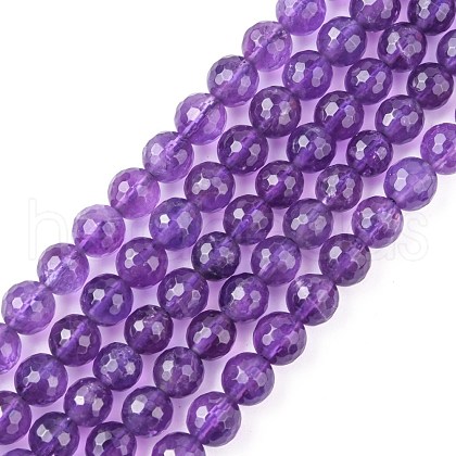 Natural Amethyst Beads Strands X-G-C073-6mm-3-1