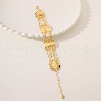 Vintage Brass Link Bracelets UL0190-1