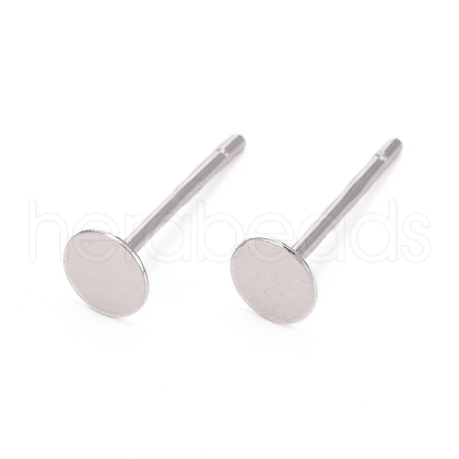 Anti-Tarnish Rhodium Plated 925 Sterling Silver Ear Stud Findings STER-A003-80-1