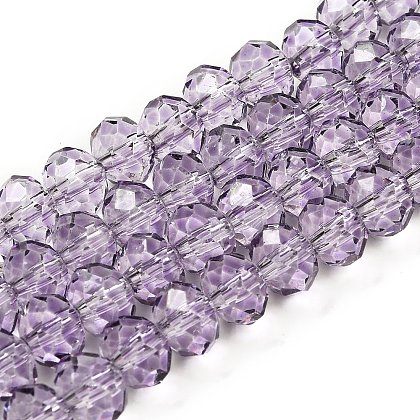 Transparent Baking Paint Glass Beads Strands X1-DGLA-A034-T8mm-D07-1