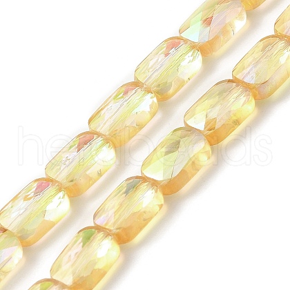 Transparent Electroplate Glass Beads Strands EGLA-I017-03-FR04-1