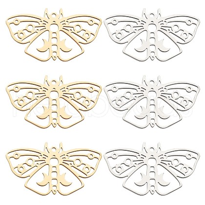 SUNNYCLUE 12Pcs 2 Colors 201 Stainless Steel Pendants STAS-SC0005-11-1
