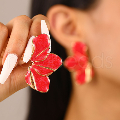 Alloy Enamel Stud Earrings WGD5E9B-07-1