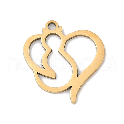 201 Stainless Steel Pendants STAS-F316-22G-02-1