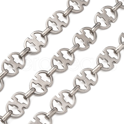 304 Stainless Steel Oval Link Chains CHS-S012-24P-1
