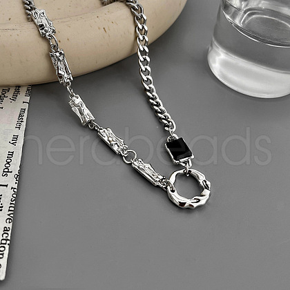 Alloy Pendant 316 Surgical Stainless Steel Chain Necklaces for Men FS-WG50373-14-1