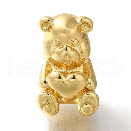 Rack Plating Brass European Beads KK-U019-06G-1