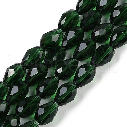 Transparent Glass Beads Strands X-EGLA-N013-T10mm-D15-1