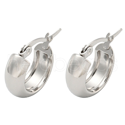 Tarnish Resistant 202 Stainless Steel Hoop Earrings EJEW-H003-38P-01-1