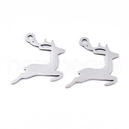 Non-Tarnish Christmas 201 Stainless Steel Pendants X-STAS-S081-065-1